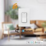 Commercial Electric 15 Amp Single-Pole White Smart Light Switch with Wi-Fi and Bluetooth Technology (1-Pack)