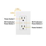 Commercial Electric Smart 15 Amp 120-Volt Tamper Resistant White Duplex Outlet Powered by Hubspace - 1 pack