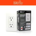 Commercial Electric Smart 15 Amp 120-Volt Tamper Resistant White Duplex Outlet Powered by Hubspace - 1 pack