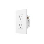 Commercial Electric Smart 15 Amp 120-Volt Tamper Resistant White Duplex Outlet Powered by Hubspace - 1 pack