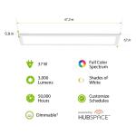 Commercial Electric 1 ft. x 4 ft. Smart Color Selectable RGBW CCT Integrated LED White Flat Panel Ceiling Flush Mount