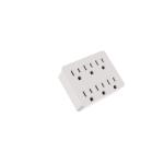 Commercial Electric 15 Amp 6-Outlet Grounded AC/DC Adapters, White (LA-19)