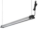 Commercial Electric40 in. 3000 Lumens Plug-in Motion Sensing Integrated LED Linkable Shop Light 120 Volt 4000K Black Brushed Nickel (55701191)