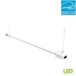 Commercial Electric4 ft. 30-Watt 4000K Bright White 1-Light White Integrated LED Linkable Hanging Shop Light Fixture with Pull Chain (74104/HD)