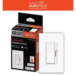 Commercial Electric 15 Amp Single-Pole White Smart Paddle Dimmer Light Switch - 1 Pack