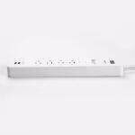 Commercial Electric 3 ft. 4-Outlet White Surge Protector Smart with USB - White