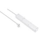 Commercial Electric 3 ft. 4-Outlet White Surge Protector Smart with USB - White