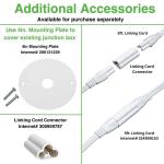 Commercial Electric4 ft LED Garage Workshop Ceiling Strip Light Plug-In or Hardwire 1800 Lumens Power & Linking Cord 4000K Bright White (54261141)