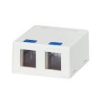 Commercial Electric 2-Port Category 5e and Category 6 Surface Mounting Box (5322-WH)