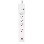 Commercial Electric4 ft. 4-Outlet Surge Protector with USB, White (HDC404UWH)