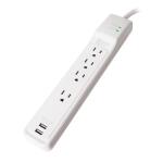 Commercial Electric4 ft. 4-Outlet Surge Protector with USB, White (HDC404UWH)