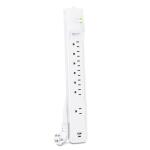 Commercial Electric 6 ft. 7-Outlet Surge Protector with USB - White