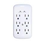 Commercial Electric6-Outlet Wall Mounted Surge Protector, White ( LA-9A-8)