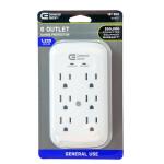 Commercial Electric6-Outlet Wall Mounted Surge Protector, White ( LA-9A-8)