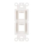 Commercial Electric1-Gang 2-Port Plastic Wall Plate Insert, White (DPPSIW-1PP-1)