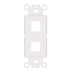 Commercial Electric1-Gang 2-Port Plastic Wall Plate Insert, White (DPPSIW-1PP-1)