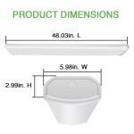 Commercial Electric4 ft. 3600 Lumens LED Wraparound Ceiling Light 40W 120V Hardwire Garage Light Laundry Room Shop Light Bright White 4000K (54654241)