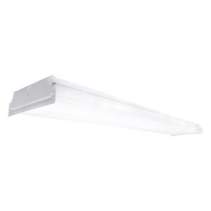 Commercial Electric4 ft. 5600 Lumens Square Lens Integrated LED White Wrap Light, 4000K (2-Light) (WR484056LSL)