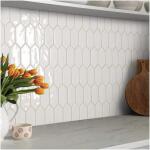 DaltileLuxeCraft White 11 in. x 12 in. x 6.35 mm Ceramic Picket Mosaic Wall Tile (0.73 sq. ft./Each) (LC1525PICKHD1P2)