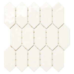 DaltileLuxeCraft White 11 in. x 12 in. x 6.35 mm Ceramic Picket Mosaic Wall Tile (0.73 sq. ft./Each) (LC1525PICKHD1P2)