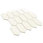 Daltile LuxeCraft White 11 in. x 12 in. x 6.35 mm Ceramic Picket Mosaic Wall Tile (0.73 sq. ft./Each) (LC1525PICKHD1P2)