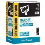 DAPAlex Plus 10.1 oz. White Acrylic Latex Caulk Plus Silicone (12-Pack) (18656)