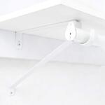 Everbilt12.65 in. L Suitable for 9.8 in. Deep Shelf White Steel Shelf and Rod Bracket (EH-WSTHDUS-336)