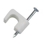 Gardner Bender1/4 in. White Polyethylene Coaxial Staples (25-Pack) (PSW-1650T)