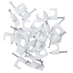 Gardner Bender 1/4 in. White Polyethylene Coaxial Staples (25-Pack) (PSW-1650T)