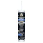 GESupreme Silicone Caulk 10.1 oz Window and Door Sealant White (2814819)