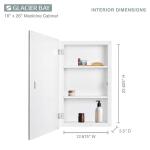 Glacier Bay 16 in. W x 26 in. H Rectangular Wood Composite Medicine Cabinet with Mirror (45406)