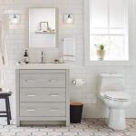 Glacier Bay McClure 12-Inch Rough-In One-Piece Elongated Toilet with Dual Flush Options (1.1 GPF/1.6 GPF) in White, Seat Included.