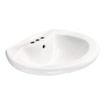 Glacier Bay White Vitreous ChinaShelburne 8.2 in. Pedestal Sink Basin