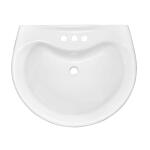 Glacier Bay White Vitreous ChinaShelburne 8.2 in. Pedestal Sink Basin