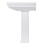 Glacier Bay White Fine FireclayFiona 7.28 in. Pedestal Sink Basin with 8 in. Faucet Spread