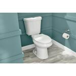 Glacier Bay 12-inch Rough-In Two-Piece Elongated Toilet with Dual Flush (1.1 GPF/1.6 GPF) in White, Seat Included.