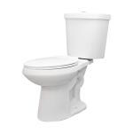 Glacier Bay 12-inch Rough-In Two-Piece Elongated Toilet with Dual Flush (1.1 GPF/1.6 GPF) in White, Seat Included.