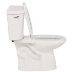 Glacier Bay 12-Inch Rough-In Two-Piece Elongated Toilet with Single Flush (1.28 GPF) in White, including Seat.