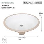 Glacier Bay19.5 in. White Undermount Oval Vitreous China Bathroom Sink