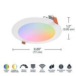 HALO HLB 6 in. Slim Canless Smart Wi-Fi LED Recessed Downlight with Color and Tunable White, WiZ Pro (HLB6099WZRGBWMWR)