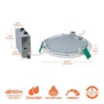 HALO HLB 8 in. Adjustable CCT Dimmable Canless IC Rated Indoor/Outdoor Integrated LED Recessed Light Kit (HLB8169FS1EMWR)