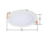 HALO HLBSL Series 6 in. Dimmable Adjustable CCT Canless IC Rated Integrated LED Recessed Light Kit for Indoor/Outdoor (HLBSL6099FS351EMWR)