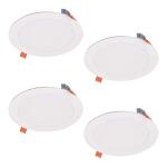 HALO HLBSL6 6 in. Dimmable Adjustable CCT Canless IC Rated Integrated LED Recessed Light Kit (4-Pack) for Indoor (HLBSL6099FS35-4PK)