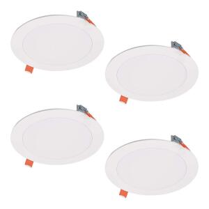 HALO HLBSL6 6 in. Dimmable Adjustable CCT Canless IC Rated Integrated LED Recessed Light Kit (4-Pack) for Indoor (HLBSL6099FS35-4PK)