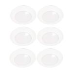 HALO HLC 6 in. Integrated LED Recessed Light Trim 3000K (6-Pack) (HLC6099301EWH-6BP)