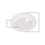 HALO HLC 6 in. Integrated LED Recessed Light Trim 3000K (6-Pack) (HLC6099301EWH-6BP)