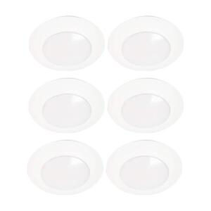 HALO HLC 6 in. Integrated LED Recessed Light Trim 3000K (6-Pack) (HLC6099301EWH-6BP)