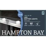 Hampton Bay 20 Lumen White LED Weather Resistant Outdoor Solar Gutter Landscape Flood Light 2-Pack (92370-701-2pk)