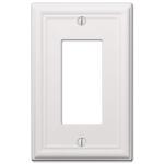 Hampton BayAscher 1 Gang Rocker Steel Wall Plate - White (149RWHB)