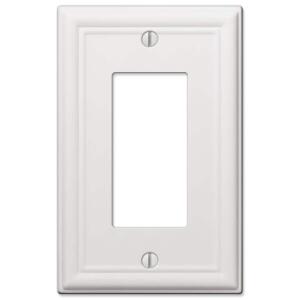 Hampton BayAscher 1 Gang Rocker Steel Wall Plate - White (149RWHB)